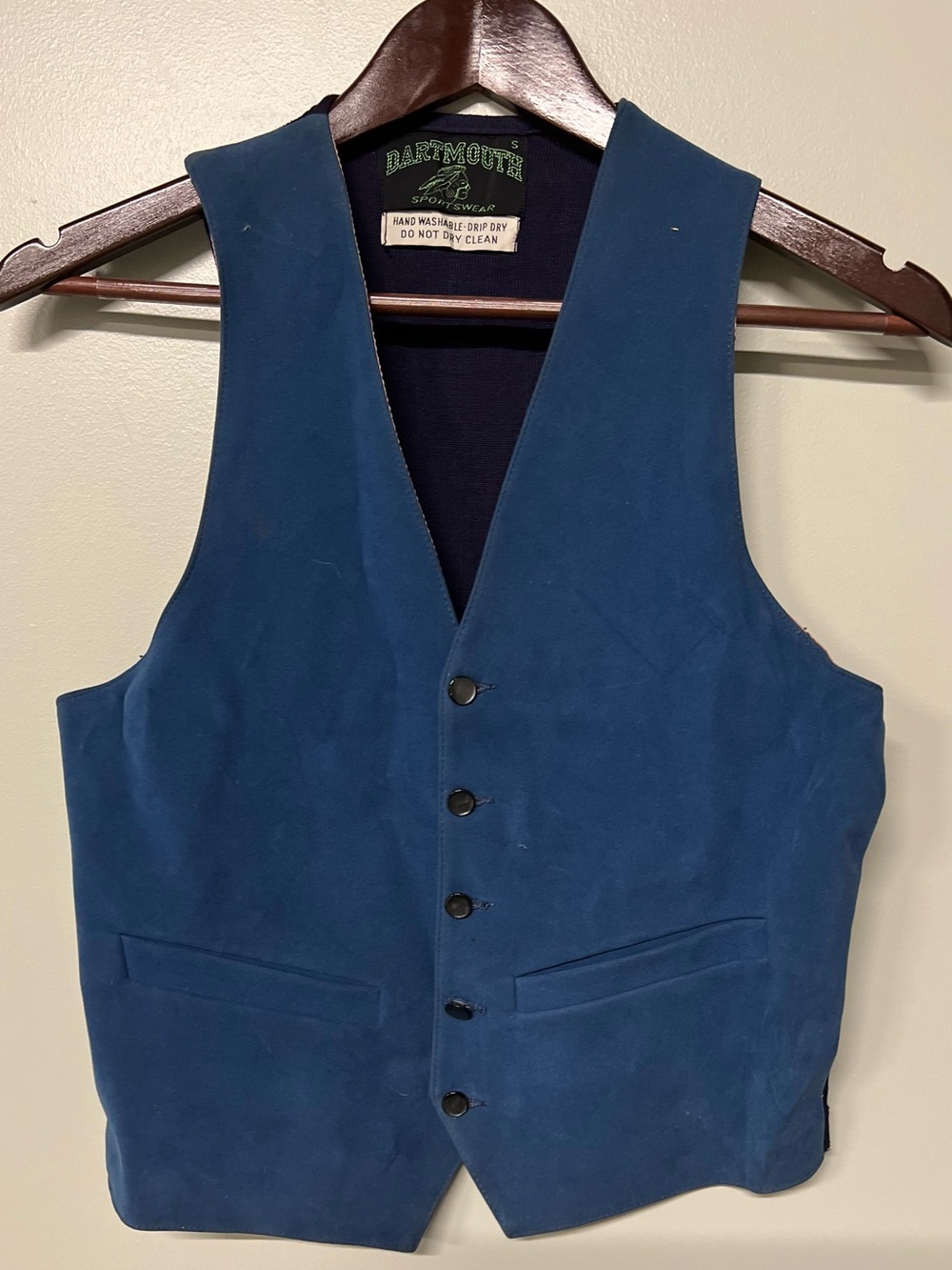 Dartmouth Sportswear Navy Suede Vest